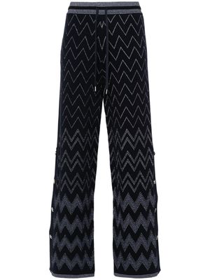Missoni straight-leg knitted trousers - Blue