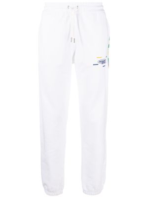 Missoni stripe-detail cotton track pants - White
