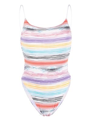 Missoni stripe-detail swimsuit - White