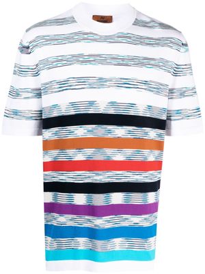 Missoni stripe-pattern cotton T-shirt - White