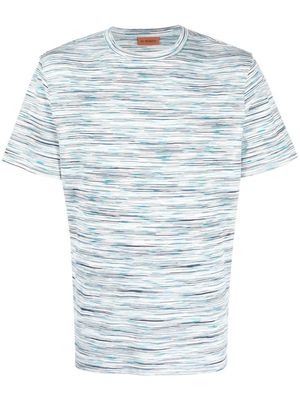 Missoni stripe-print short-sleeved T-shirt - Blue
