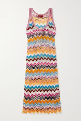 Missoni - Striped Crochet-knit Coverup - Pink