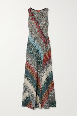 Missoni - Striped Crochet-knit Wool-blend Maxi Dress - Red