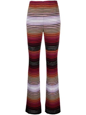 Missoni striped high-waist flared trousers - Black