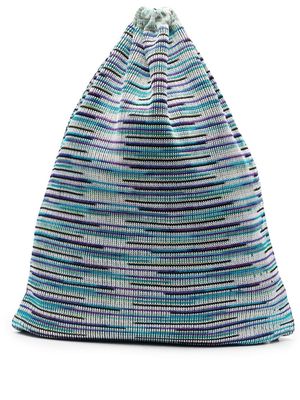 Missoni striped-knit backpack - Blue
