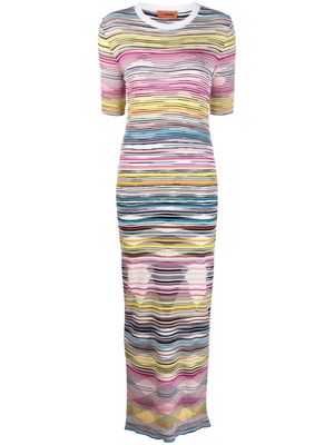 Missoni striped knitted maxi dress - Neutrals