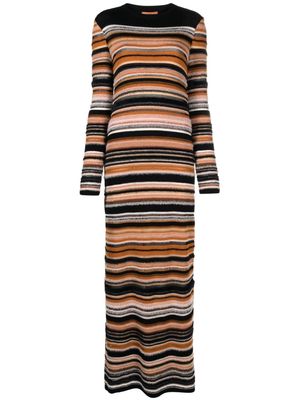 Missoni striped knitted maxi dress - Orange