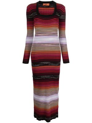 Missoni striped knitted midi dress - Black