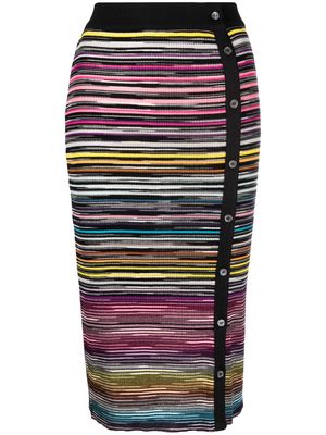 Missoni striped knitted midi skirt - Black