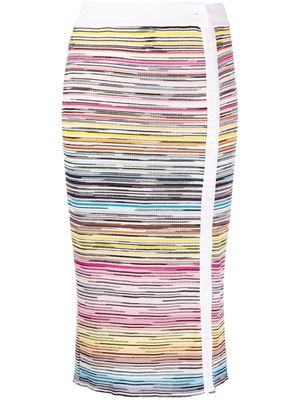 Missoni striped knitted midi skirt - Pink