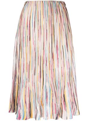 Missoni striped knitted skirt - Neutrals
