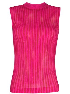 Missoni striped knitted sleeveless top - Pink