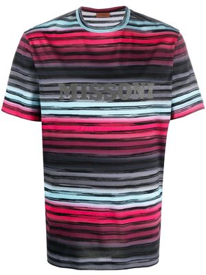 Missoni striped logo-print T-shirt - Black