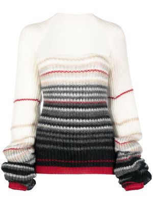 Missoni striped square-neck jumper - Neutrals