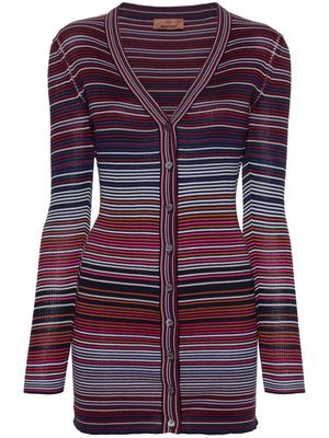 Missoni V-neck striped cardigan - Pink