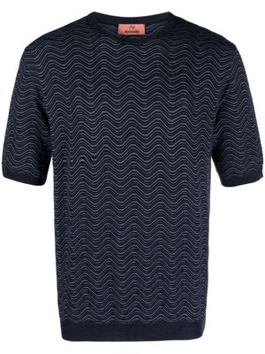 Missoni wave-pattern crew-neck T-shirt - Black