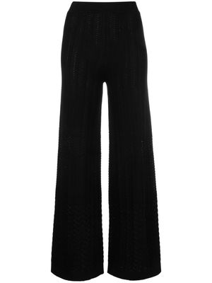 Missoni wide-leg knitted trousers - Black