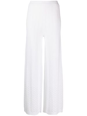 Missoni wide-leg knitted trousers - White