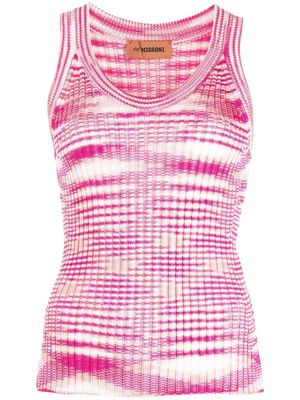Missoni woven stripe pattern tank top - Pink