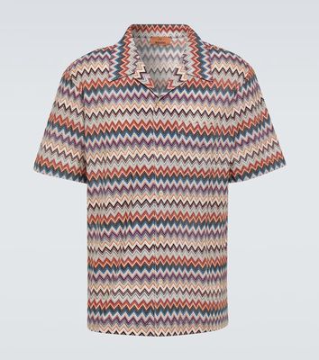 Missoni Zig Zag cotton-blend bowling shirt