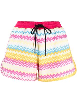Missoni zig-zag cotton track shorts - Pink