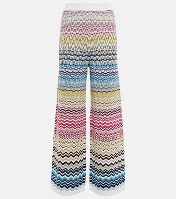 Missoni Zig-zag knit high-rise wide-leg pants