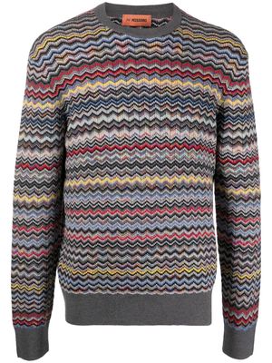 Missoni zig-zag knitted jumper - Grey