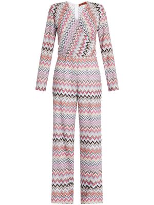 Missoni zig zag-pattern jumpsuit - Pink