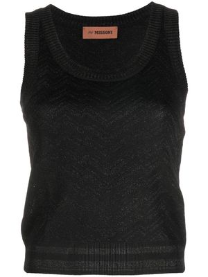 Missoni zig-zag pattern knitted vest - Black