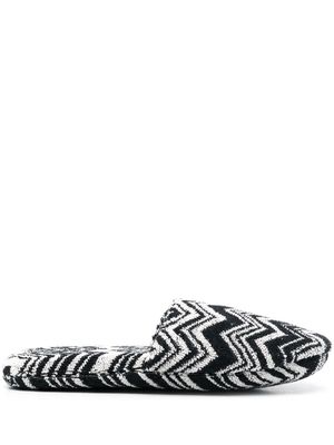 Missoni zig-zag pattern slippers - Black