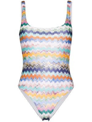 Missoni zig-zag pattern swimsuit - Blue