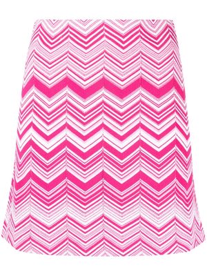 Missoni zig-zag-print high-waist skirt - Pink