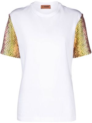 Missoni zig-zag print sleeve T-shirt - White