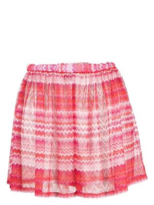 Missoni zigzag A-line skirt - Pink