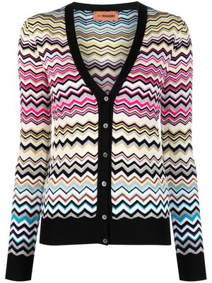 Missoni zigzag crochet-knit cardigan - Pink