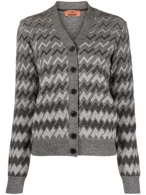 Missoni zigzag crochet-knit cashmere cardigan - Black