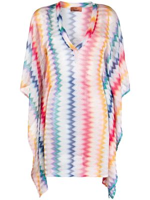 Missoni zigzag crochet-knit kaftan - Red