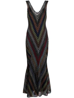 Missoni zigzag crochet-knit maxi dress - Black