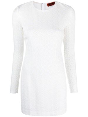 Missoni zigzag crochet-knit minidress - White