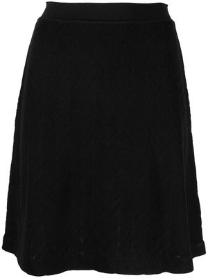 Missoni zigzag crochet-knit skirt - Black