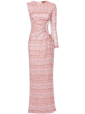 Missoni zigzag cut-out maxi dress - Pink