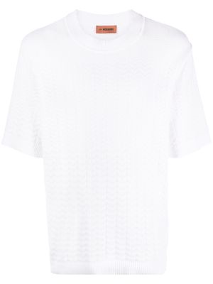 Missoni zigzag-design short-sleeved T-shirt - White