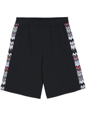 Missoni zigzag-detail cotton shorts - Blue