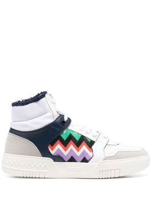 Missoni zigzag-detail hi-top sneakers - White