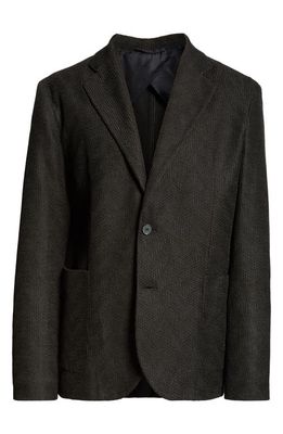 Missoni Zigzag Jacquard Cotton Knit Sport Coat in Black Tones