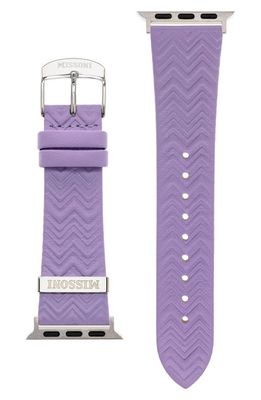 Missoni Zigzag Leather 22mm Apple Watch Watchband in Lilac