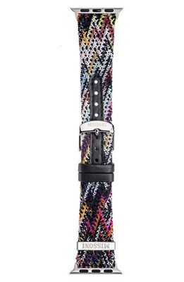 Missoni Zigzag Leather 22mm Apple Watch Watchband in Multi