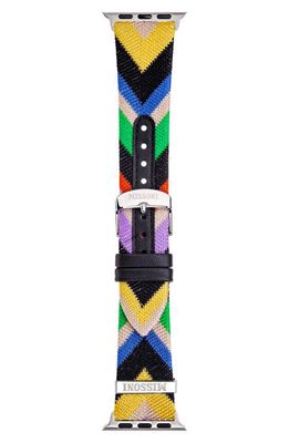 Missoni Zigzag Leather 24mm Apple Watch Watchband in Multi