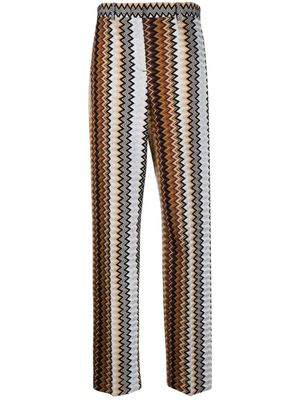 Missoni zigzag lurex wide-leg trousers - Black