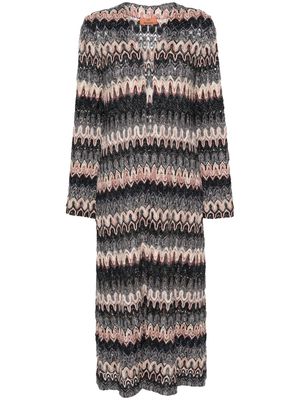 Missoni zigzag metallic long cardigan - Black